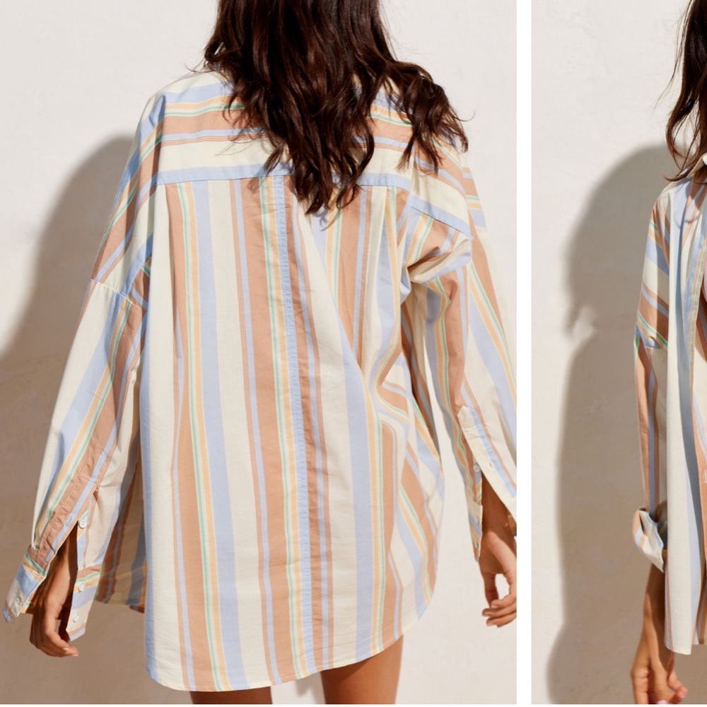 Uo Neutral Striped Button Down - image 2